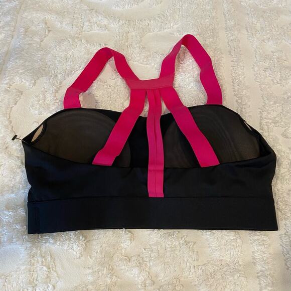 VICTORIA'S SECRET SPORT Bra Women's Sz S Black/hot Pink Subliminal Athletic - Picture 2 of 8